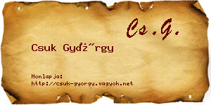 Csuk György névjegykártya