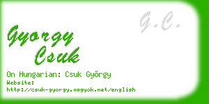 gyorgy csuk business card